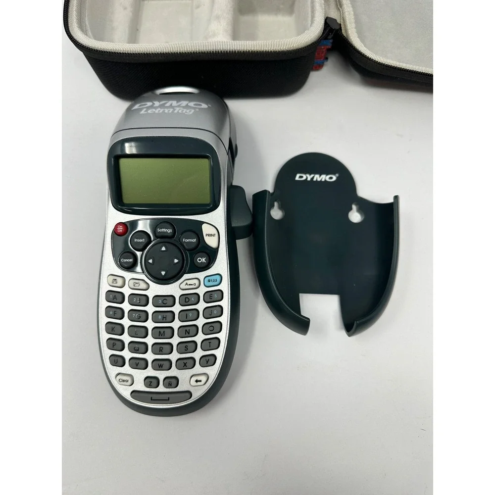 Dymo Portable Printer Handheld Label Maker Black Silver Letratag 50H+